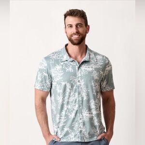Wendigo Men's Short Sleeve Blue Floral Shirt